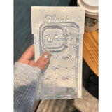 Blue Bowknot Phone Case For iPhone 15 14 13 16 12 Pro Max Soft Clear Bowknot Case Shockproof Protective Cover funda coque