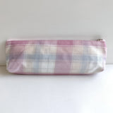 1 Piece of Colorful Plaid Fabric Pencil Case, Large Capacity, Portable, Simple Style, Pencil Box, Stationery Box, Stationery Storage, Back-To-School Gift
