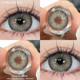 1pair Colorcon Contact Lenses for Eyes High Quality Soft Natural Contact Lenses Gray Beautiful Pupil Lens Blue Eye Lens