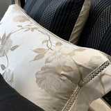 High Precision Satin Jacquard Egyptian Cotton Soft Silky Bedding Set Flowers Duvet Cover Set Bed Sheet/Fitted Sheet Pillowcases