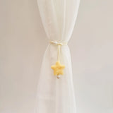 2PC INS-style Cute Three-dimensional Plush Star Bead Curtain Tie – Multi-purpose Rope for Children Room, Mosquito Net
