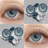 New Color Contact Lenses for Eyes Half Yearly 2Pcs Beauty Green Pupils Natural Prescription Coloured Lens with Degree