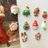 10Pcs Mini Cute Christmas Fridge Magnet Christmas Decorations Gifts Home Decor