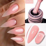 7ml Rubber Base Nail Gel Polish Nude Milky White DIY Nail Art Soak Off Gel Polish Semi Permanent Painting UV Vernis