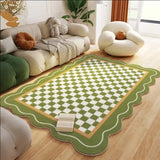 Pink Living Room Carpet Large Irregular Shape Rug Bow Cute Sweet Girl Home Decoration Rugs for Bedroom Soft Fluffy Floor Mat