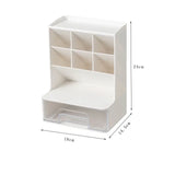 Simple Pen Holder With Drawer Multifunction Desktop Organizer Stationery Storage Box Student Office Desk Decorations