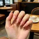 Red Gradient Press on Nails Medium Length Coffin Fake Nails with Sticky Tabs Ballerina False Nails Tips for Women Short Nails
