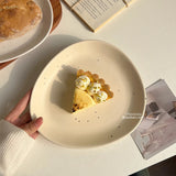 Ins Style Triangular Plates High-end Ceramic Cake Dessert Tray Exquisite Household Breakfast Plate Simple Splashed Ink Tableware