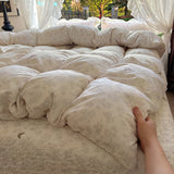 2025 new soft waxy waxy wash quilt cover Knitted double layer single bed sheet Little fresh polka dot bedding