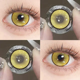 1pair Cosplay Color Contact Lenses Anime Blue Yellow Pupil 6months Halloween Cute Eye Circle Lens 14.5mm