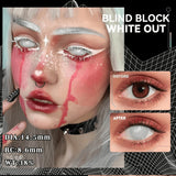 Eye Eyes Color Contacts Colored Contact Lenses Lens Pupil Enlarging Cosplay Anime Black White Blind 2Pcs 1 Year Yearly