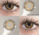 1 Pair Colored Myopia Contact Lenses for Eyes Fashion Lenses with Diopter Prescription Black Eye Lens Beauty Grey Pupil