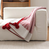 Luxury Cozy Warm Throw Blanket For Sofa & Bed Double-Sided Short Plush Knitted Blanket Autumn Winter Decorative Christmas Gift