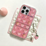 Strawberry Pattern Addition and Subtraction + Lanyard Mobile Phone Case Suitable for Apple for Iphone16Promax Case/For Iphone15Promax Case/14Pro Case/13 Iphonecase/Fashionable Women's Mobile Phone Case/Simple Mobile Phone Cas