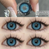 New style 1 Pair Color Contact Lenses with Natural Eye Contact Lenses Blue Brown Green Lenses Pupils Beauty Color lens
