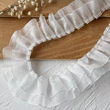 White Lace Lace Ribbons Accessories Lace Trim Handmade DIY Extended Clothes Pleated Sewing Decorative Fabric Skirt Hem Fabric
