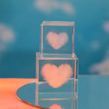 4 /5cm Healing Crystal Square Ornaments Creative Heart Cloud Spiritual Healing Decor with Natural Aesthetic for Home Decor Gifts