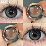 Korea New Color Contact Lens 2Pcs Natural Fashion Contact Lenses Black and Brown Soft Lens Yearly