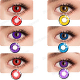 1 Pair Halloween Colored Contact Lenses for Cosplay Eyes Natural Brown Lenses Beauty Fashion Red lense Blue Lenses