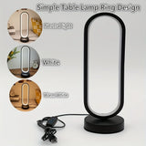 1pc USB-Powered LED Night Light-10 levels Adjustable Brightness,3 type Lighting Circular Desk Lamp For Bedroom,Living Room,Study