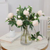 1Pc Artificial Flowers Bouquet Beautiful Silk Peony Wedding Home Table Decor Arrange Fake Plants Valentine's Day Present Cheap