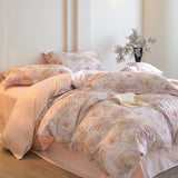100% Cotton Bedding Set Brushed Fresh Flower Purple Duvet Cover Lovely Dog Sheet Set Red Blue Sheet King Queen for Bedroom Decor