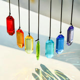 7pcs Crystal Sunlight Catchers Prism Indoor Window Hanging Decoration Rainbow Glass Prism Sunlight Catcher Decor for Home Garden
