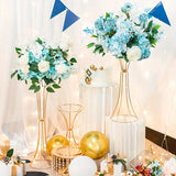 Ikeehome  2 high gold vases, artificial flower racks for wedding parties, birthday events, family receptions, Christmas  Halloween decor