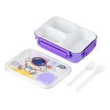 Cartoon Dinosaur Pattern Lunch Box for Kids Compartments Bento Box with fork spoon Students Food Container Outdoor Picnic box