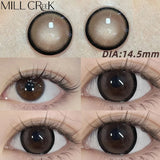 2PCS Natural Brown Contact Lenses for Eyes High Quality Eyes Color Contacts Lenses Makeup Beauty Big Pupil Yearly Use