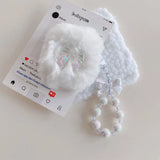 cute pink bow soft plush fluffy bluetooth headphone protector case for airpods 1 2 3 4 pro 2 protective cover luxury bracelet