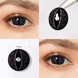 17mm Halloween Cosplay Lenses Crazy Contact Lenses Black Red Lenes Cat Eye Anime Cosplay Eye Color Lenses