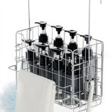 Large Capacity Stainless Steel Hanging Basket Space Saving Rustproof Hanging Shower Basket with Hook Detachable Bathroom Shelf