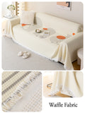 Chenille Sofa Towel for living room French Style home decoration Sofa Cover Couch Cover Tassel edge Waffle cushion