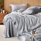 Gradient Luxury Bedding Set Lyocell Soft Silky Cool Feeling Antimicrobial Duvet Cover Flat/Fitted Bed Sheet Pillowcases 4Pcs