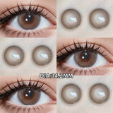14.5mm Big Diameter Colored Contacts 2pcs Half Yearly Multi-Tone Lenses for Daily Life Makeup Party
