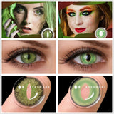 Green Colored Contact Lenses Cosplay Anime Makeup Beauty Contact Lenses for Eyes/Party Club Contact Lenses Free Shipping
