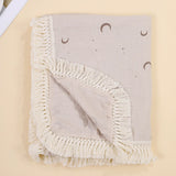Cotton Muslin Baby Swaddle Blanket Tassel Receiving Blanket for Newborn Baby Items Bedding Swaddle Wrap Babies Stroller Cover