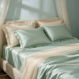2Pcs 100% Eucalyptus Lyocell Fibre Pillowcase Silky Wide Edge Decorative Pillow Case Solid Color Summer Cooling Pillow Cover