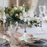 Glass Candle Holder Crystal Diamond Candle Holder 3Pcs Home Candlestick Creative Wedding Decor Crafts Desktop Ornaments Gifts