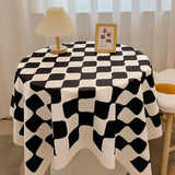 Checkerboard Plaid Tablecloth Dining Room Dustproof Table Cover INS Style Decoration Table Cloth Wedding Party Home Decor