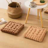 Biscuit Square Mat Milk wool Floor Seat Cushion Back Cushion Short velvet Floor Mat For Living Room Sofa Home decoration