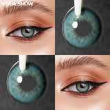 Sea Brown Color Contact Lenses 6 Months Disposable 14.2mm Small Pupil Korea Design for Daily Beauty Cosmetics
