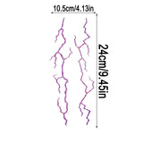1 Sheet Arm Purple Lightning Kpop Tattoo Sticker Waterproof Lasting Temporary Tattoo