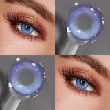 2Pcs Colored Contact Lenses, Large Pupil Natural Enlarge Effect, for Daily Makeup, Campus & Casual Outings
