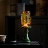 Elegant Candle Holder Tea Ceremony Glass Ceramic Aesthetic Decor Incense Candlestic Stand Atmosphere Ornament Gift