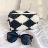 Fashion Plush Stripe Style Pencil Case Large Capacity Pen Bag Cosmetic Pouch Storage Box Student School Stationery Supplies