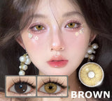 1 Pair Fashion Colored Contact Lenses Korean Brown Contact Lenses High Quality Natural Cosmetic Pupils Lenses Annual