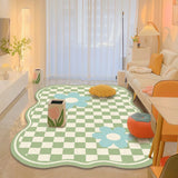 Carpet for Living Room Cute Plaid Home Decoration Large Area IG Coffee Tables Bedroom Plush Mat Cloakroom Fluffy Rug