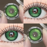1pair Blue Green Red Color Contact Lenses 6months Halloween Crazy Circle Lens 14.5mm